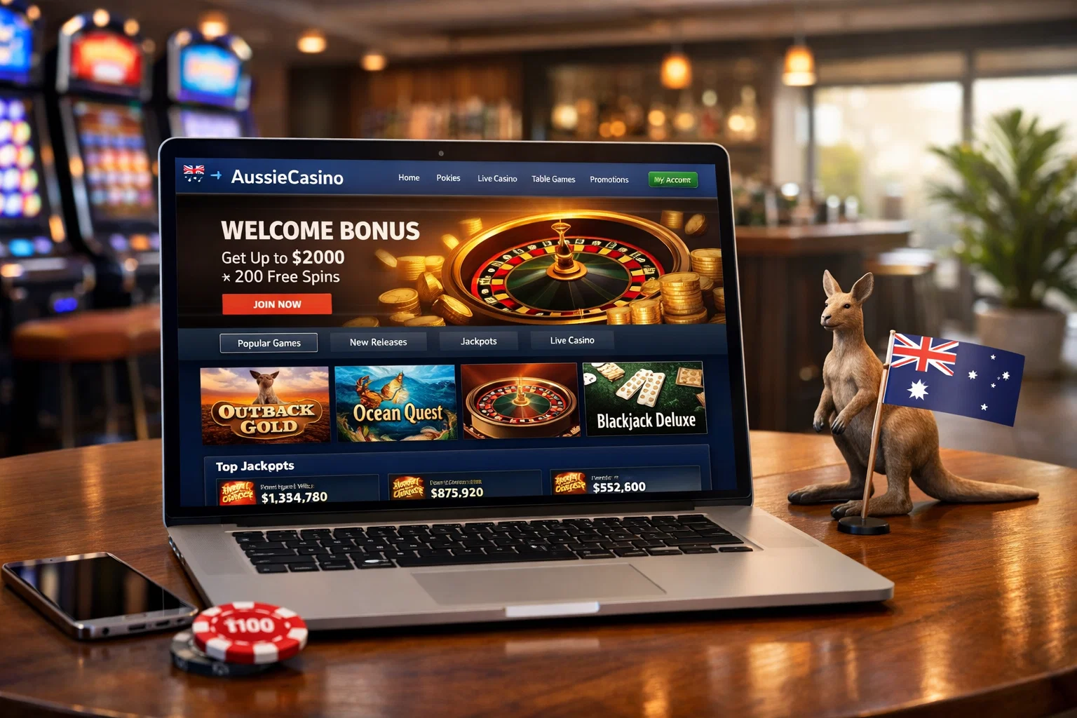 New online casino welcome screen